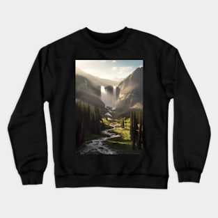 Waterfall in Nature Crewneck Sweatshirt